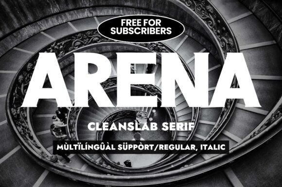 Arena Font: A Bold and Elegant Slab Serif for Versatile Design Needs