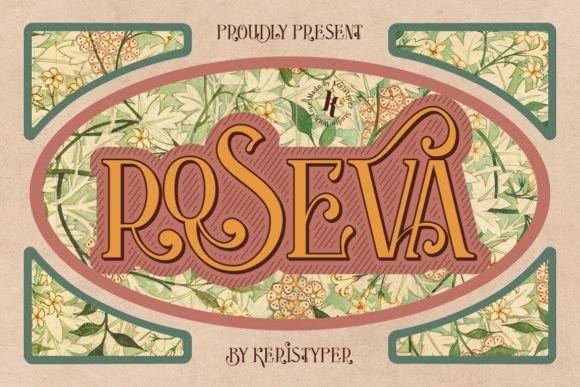 Discover Roseva: A Beautiful and Artsy Serif Font Inspired by Art Nouveau and Art Deco