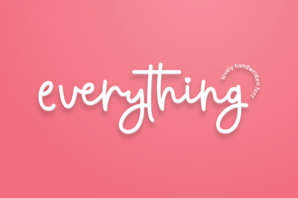 Everything Script: A Modern Handwritten Font for Instant Typography