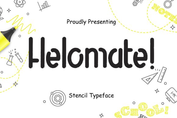 Helomate: A Stencil Display Font That Elevates Design Projects