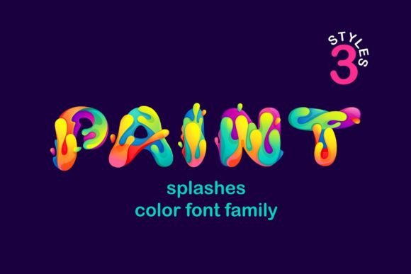 Paint Splashes: A Vibrant Font for Creative and Commercial Use