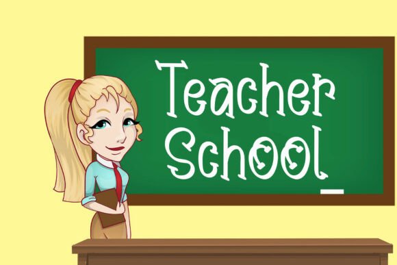 Teacher School Font for Classroom Creativity