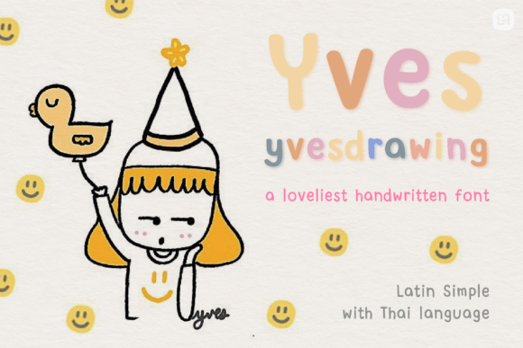 Yves Yvesdrawing: A Fun and Cute Handwritten Font